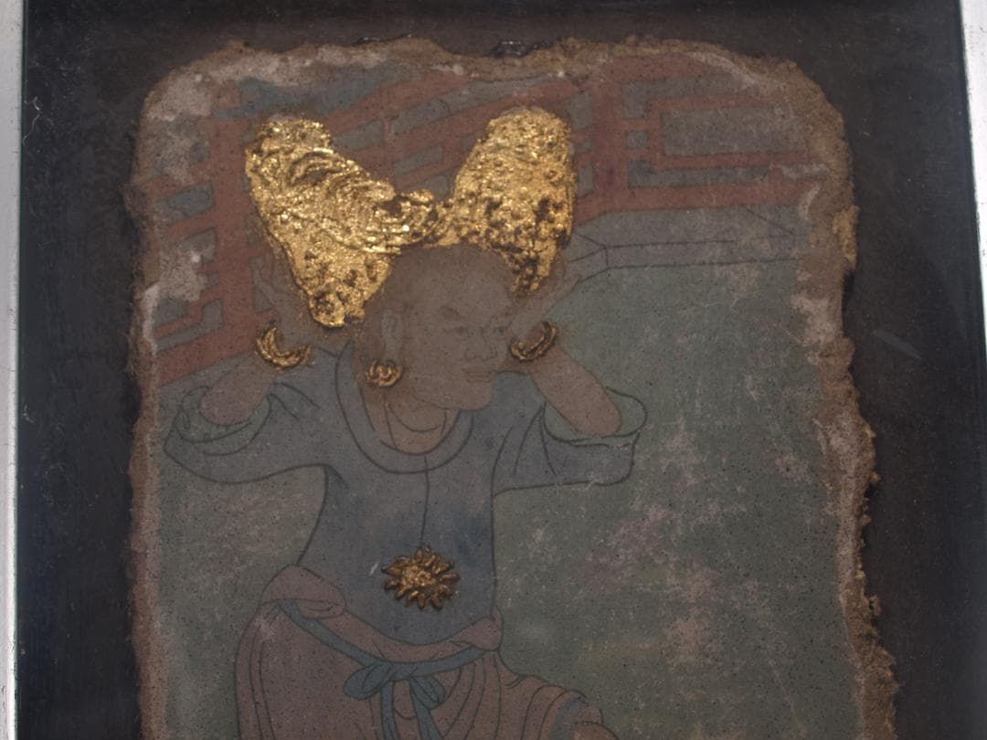 中国骨董市　掘り出し品中国唐時代　敦煌莫高窟壁画 人物像　AK1794B10-5