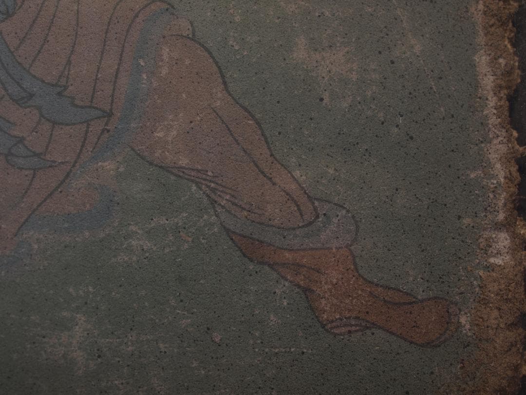 中国骨董市　掘り出し品中国唐時代　敦煌莫高窟壁画 人物像　AK1794B10-5