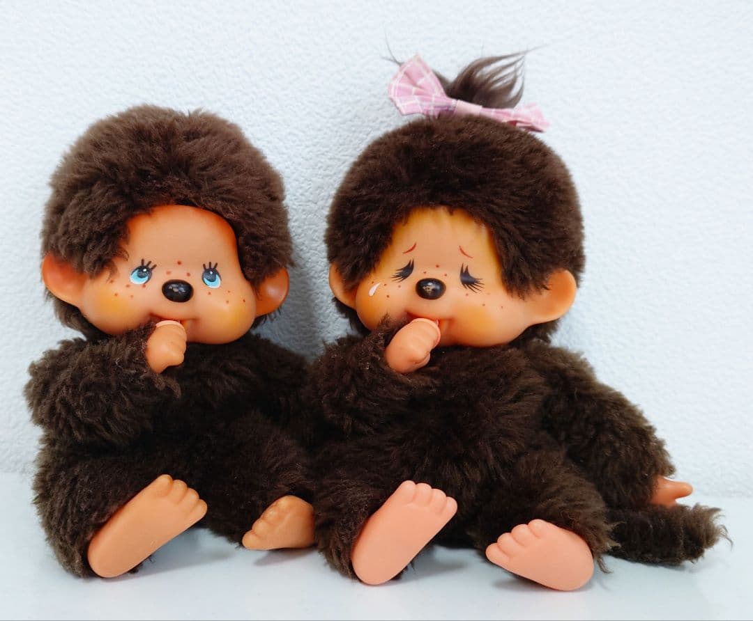 モンチッチ ペア■昭和 レトロ ブルーアイ 男の子 女の子