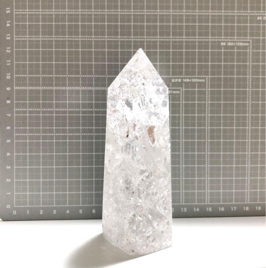 【オススメ】☆レインボー入りクラック水晶ポイント☆