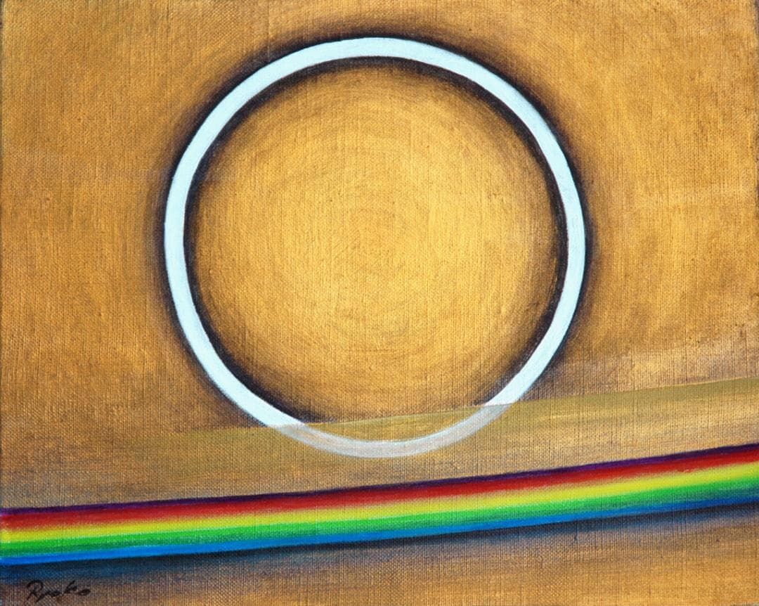 油絵 菅家令子 絵 絵画インテリア額付(白) F3-G142023 風景祈り希望