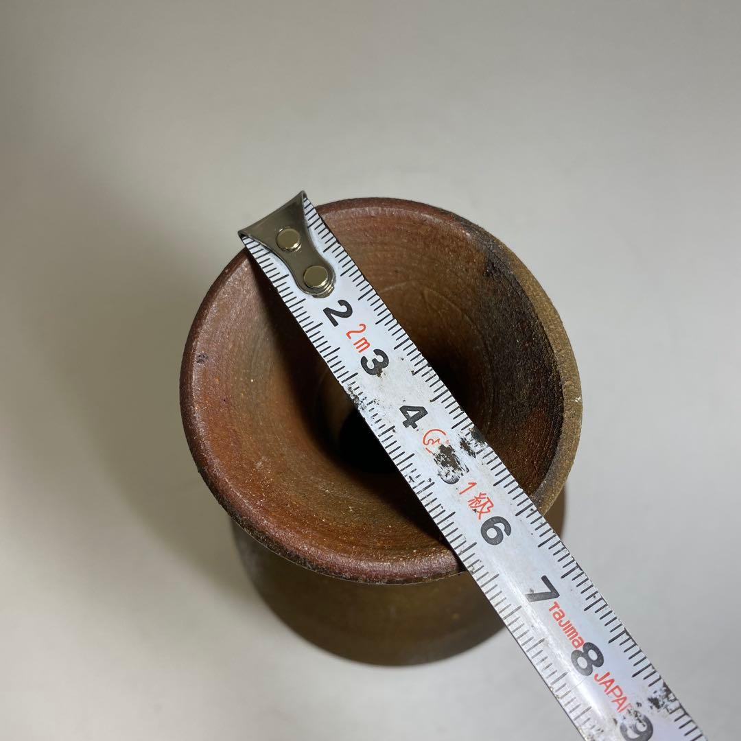 専用　藤原雄　備前花入　共箱　高さ18㎝　東Y7-0307②タカチ