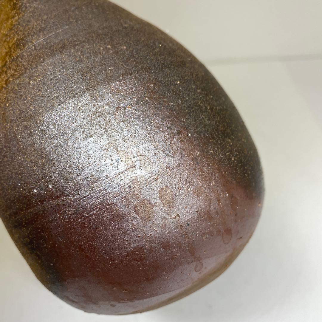 専用　藤原雄　備前花入　共箱　高さ18㎝　東Y7-0307②タカチ