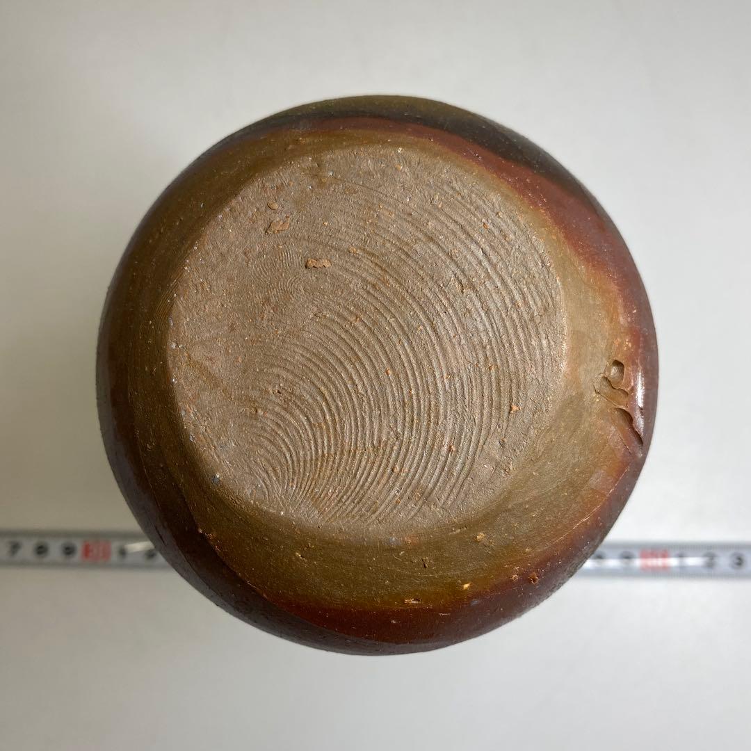 専用　藤原雄　備前花入　共箱　高さ18㎝　東Y7-0307②タカチ