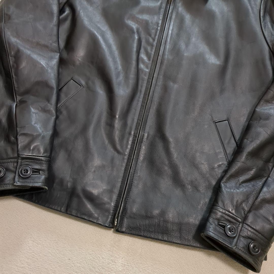 美品 オールドギャップ 牛革 レザージャケット ブラック ライダース