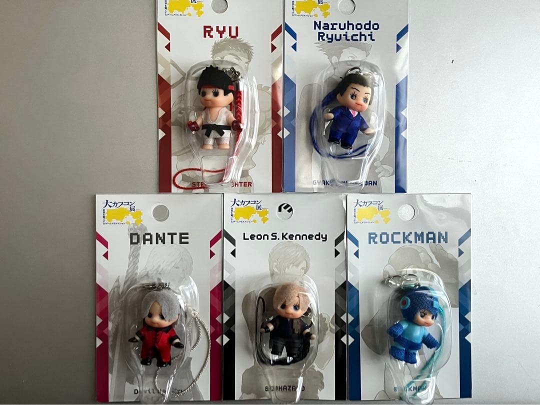 大カプコン展　キューピーストラップ　コンプリートセット　レオン　ダンテ　他