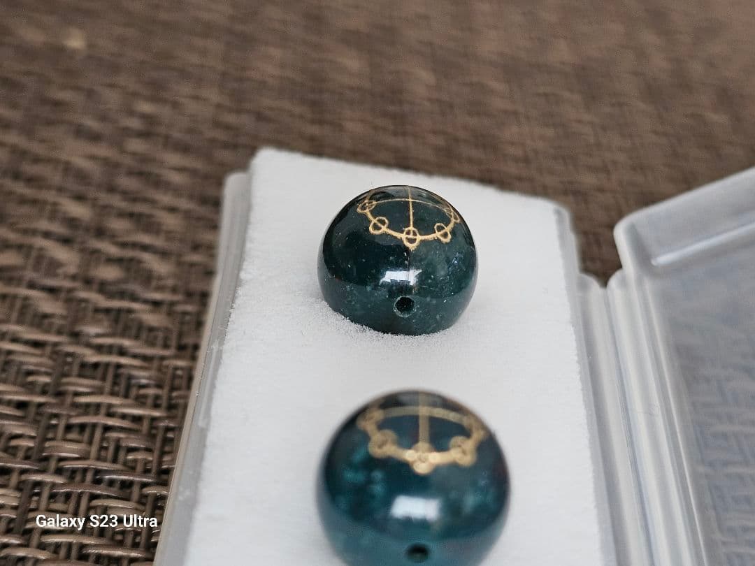 出雲瑪瑙碧玉１２mm　カタカムナ文字