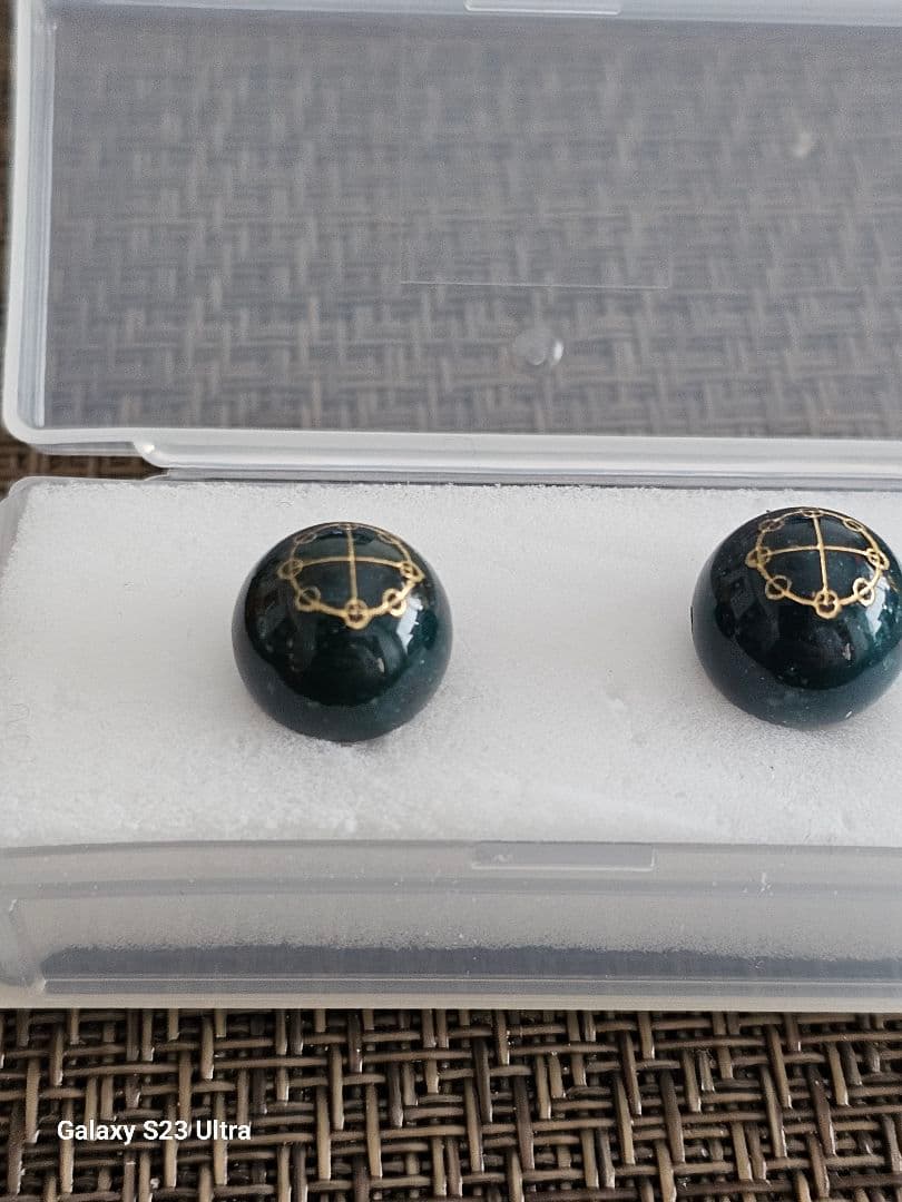 出雲瑪瑙碧玉１２mm　カタカムナ文字