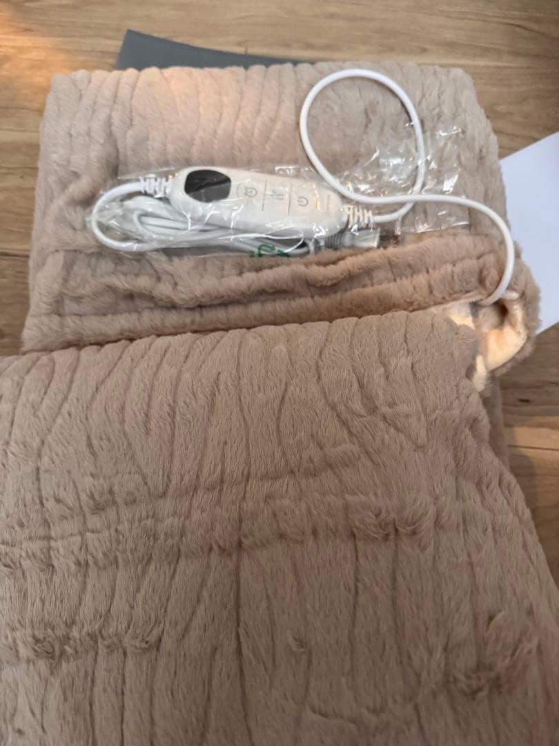 フリース電気毛布ラテベージュ