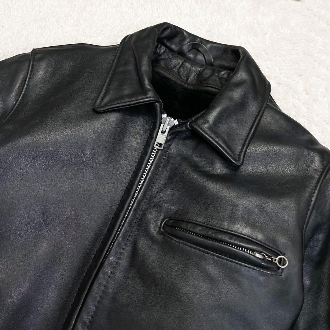希少★shott レザージャケット ライダースジャケット ボアライナー付 34