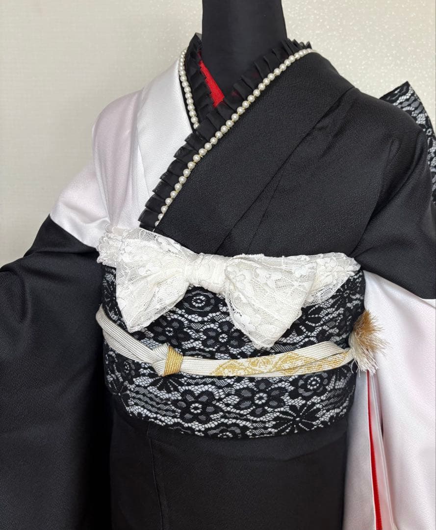 【セール中】振袖 フルセット 洗える 新品 レース 袋帯 草履 成人式 着物