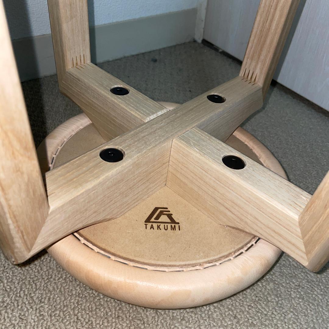 美品 匠工芸 TAKUMI マッシュルームスツール 日本製家具 Mサイズ