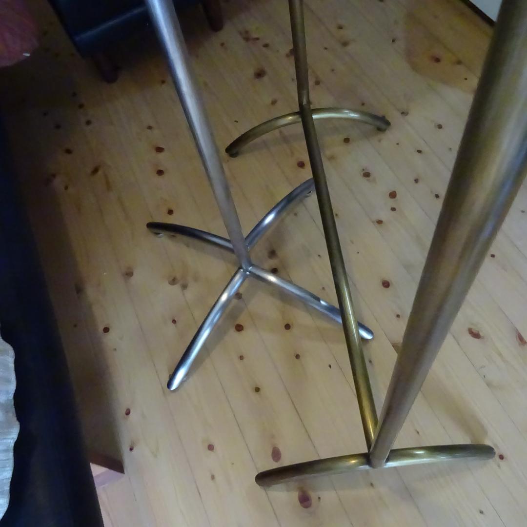 さ*ち様 2点 真鍮系ステンアイアン ハンガーラックコートスタンド アンティーク