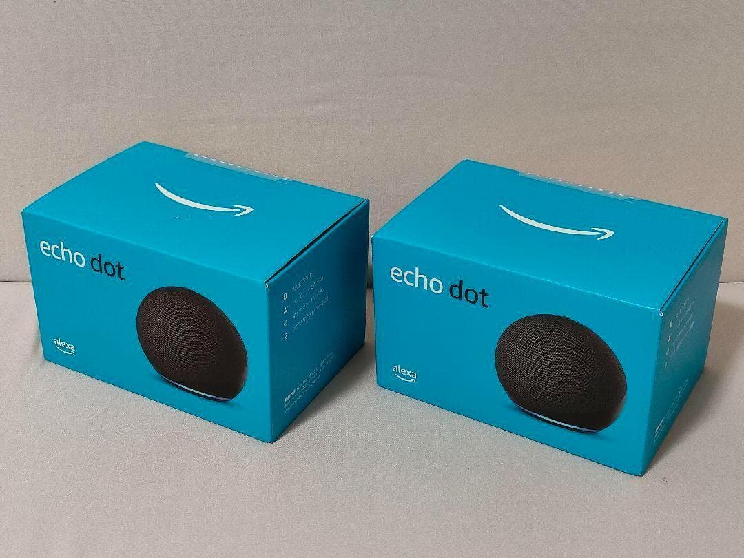 新品2台 Echo Dot エコードット 第5世代 - Alexa チャコール