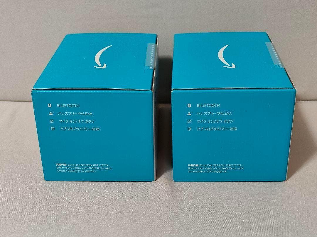 新品2台 Echo Dot エコードット 第5世代 - Alexa チャコール