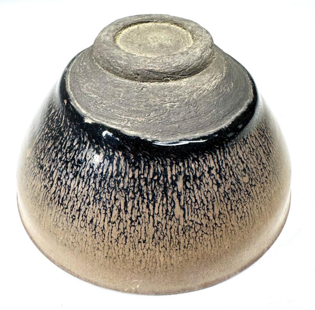 宋時代 建窯兎毫盞 禾目天目茶碗 唐物 伝世品焼物 ウブ品 骨董 WWTT056