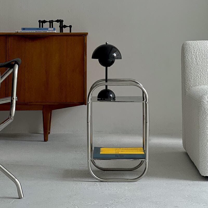 ※格安出品 ステンレス２段アーチサイドラック 【ART OF BLACK】 韓国