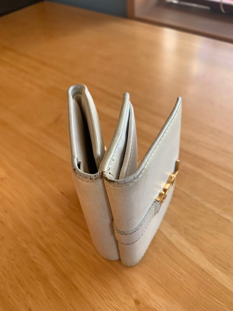 ★SAINT LAURENT★ホワイト 三つ折り財布