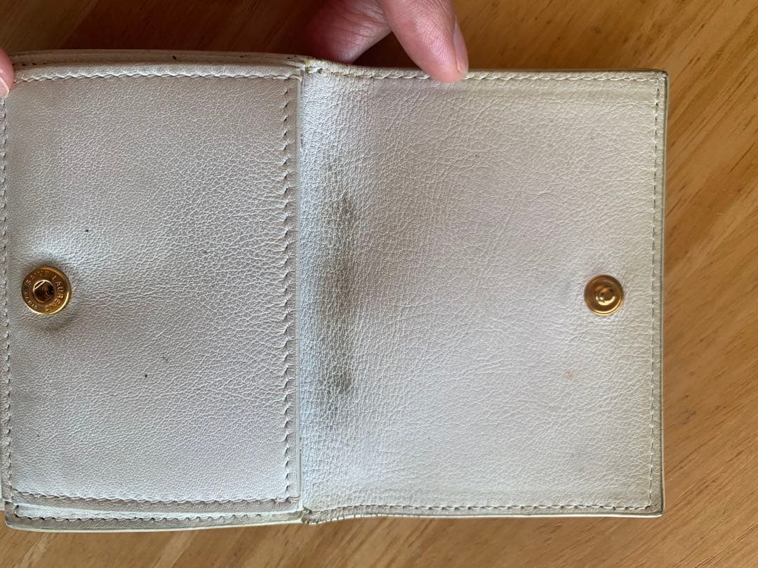 ★SAINT LAURENT★ホワイト 三つ折り財布