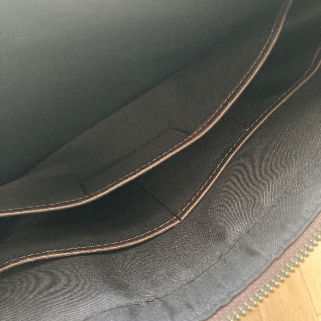  Republiq 縦長　ダークブラウン　トートバック　革　ビジネス