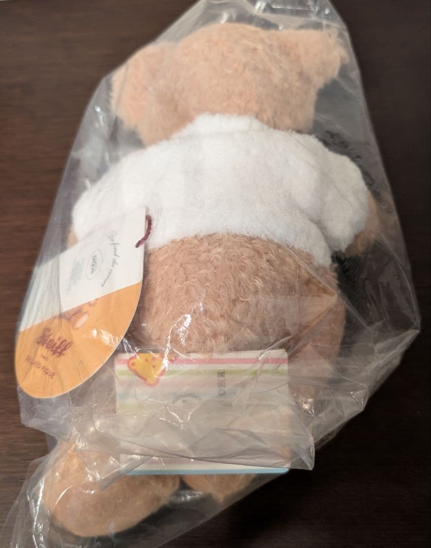 ジェラートピケ Steiff シュタイフ ぬいぐるみ　ボーダー　クリーム　BOX