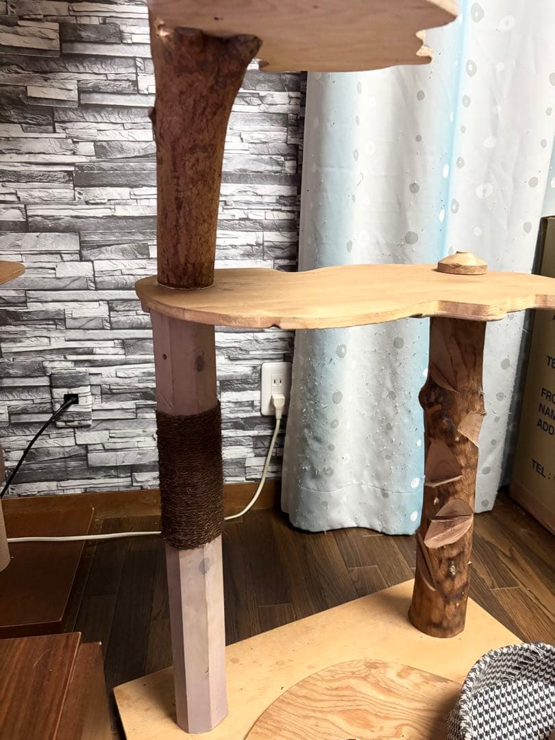 天然木製　オリジナルハンドメイド　猫観櫓　匠