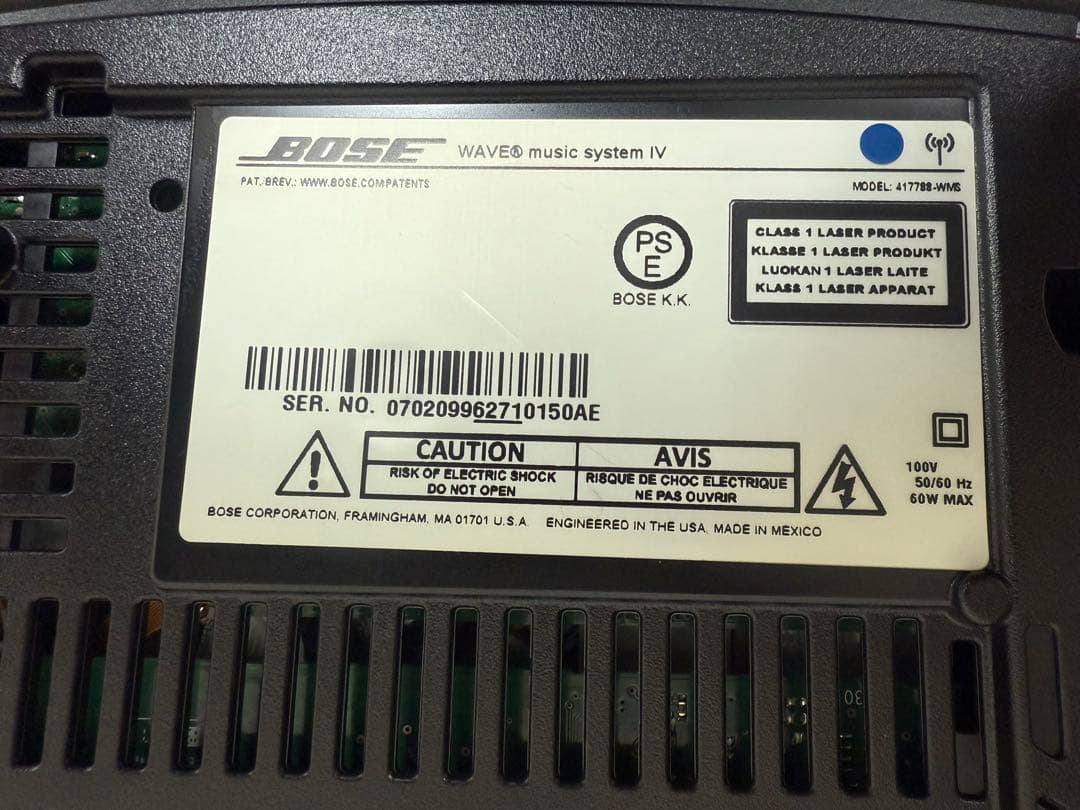 スピーカー・ウーファー BOSE Wave SoundTouch music system IV