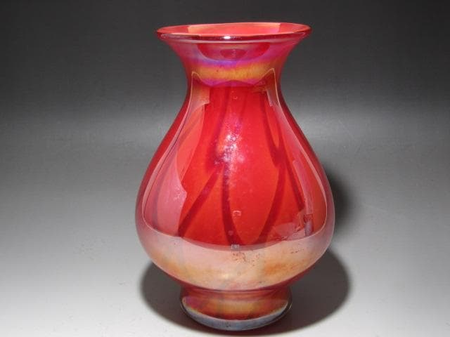 ☆　藤田喬平　ガラス花瓶　目をひく一品です☆y578