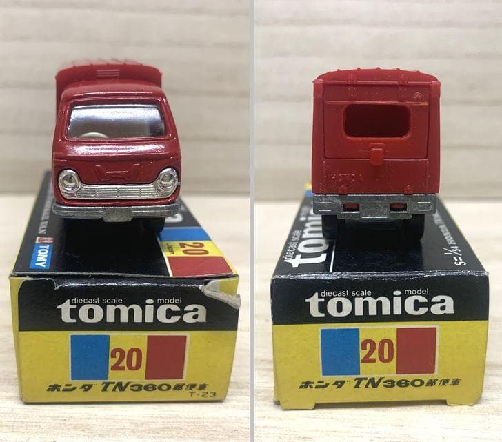 トミカ　ホンダ TN360郵便車＆トヨタハイエースコミューターキャンピングカー