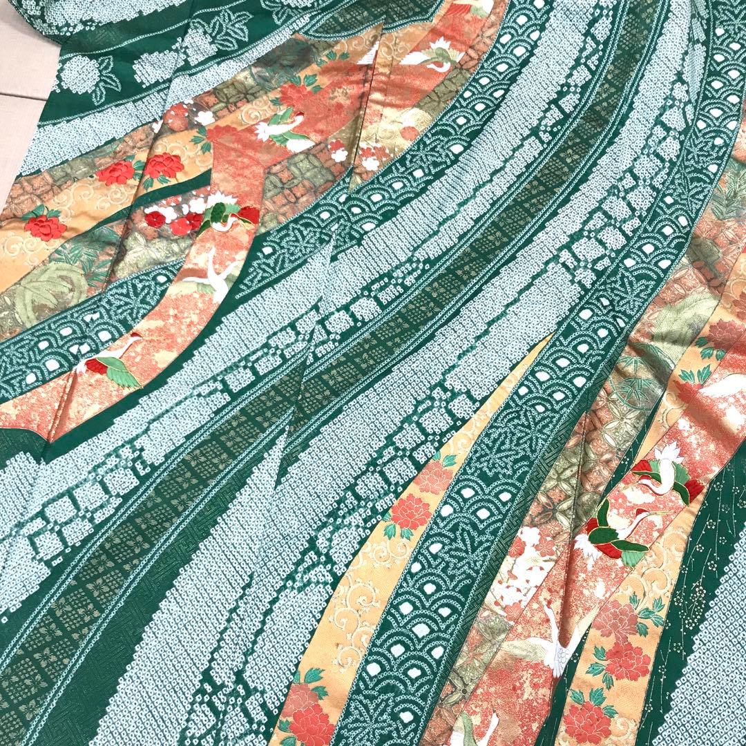 梅乃【136】正絹　振袖　フルセット　大きいサイズ　総絞り　成人式　大人　2L