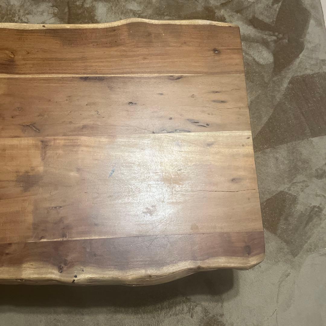 天然木　無垢　ローテーブル　アンティーク　レトロ　ダイニングテーブル