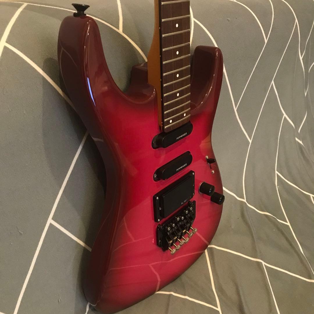 フェルナンデス FR 55 エレキギター pink red
