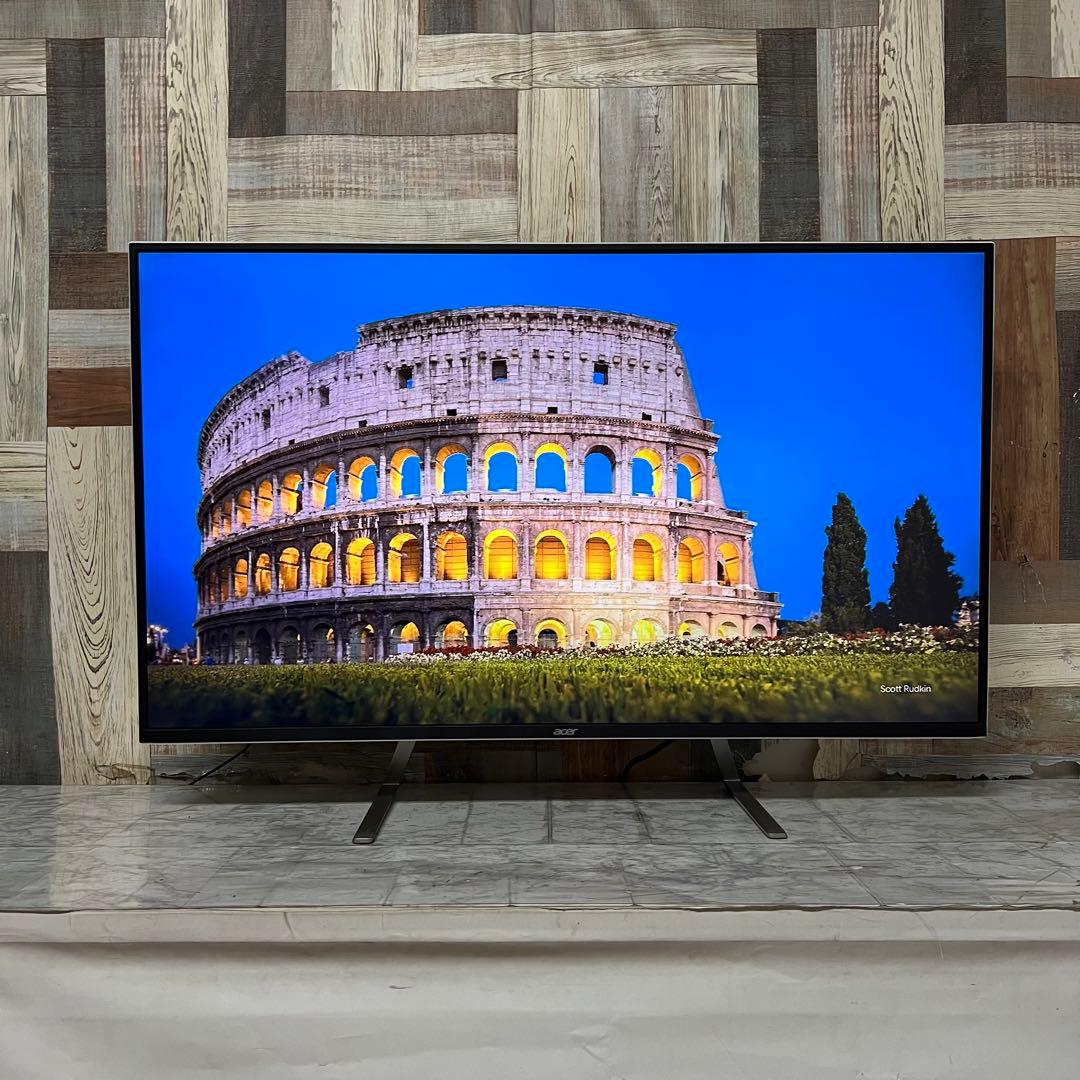 即日受渡❣️全国送料込acer43型4K液晶ホワイトパネルディスプレイ2画面表示