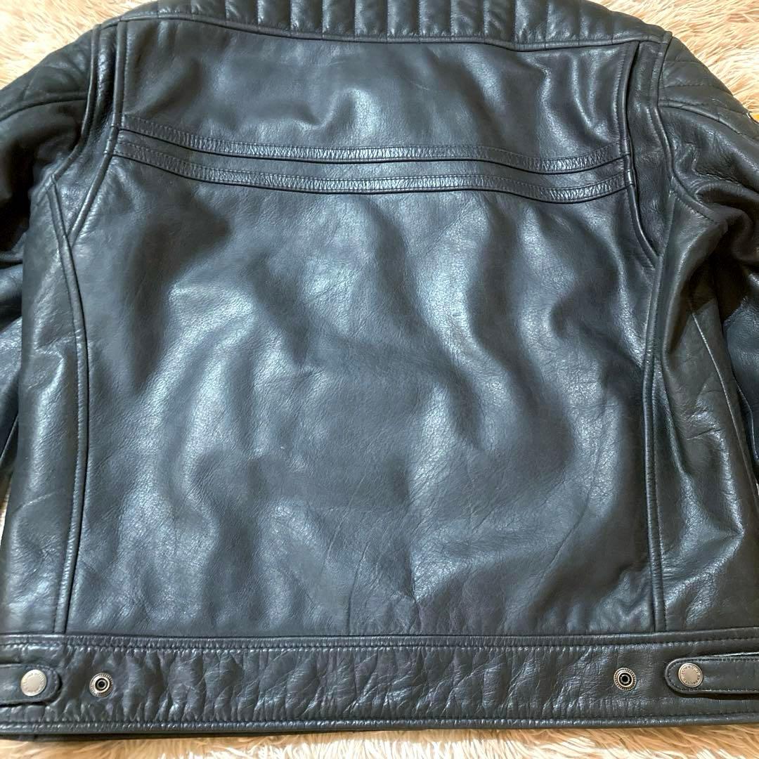 【美品】DEGNER カウレザー ライダースジャケット XL ブラック