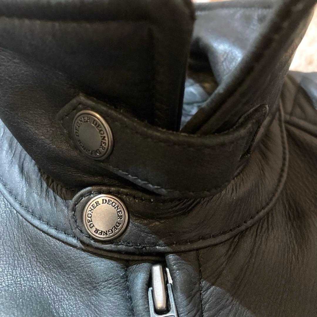 【美品】DEGNER カウレザー ライダースジャケット XL ブラック