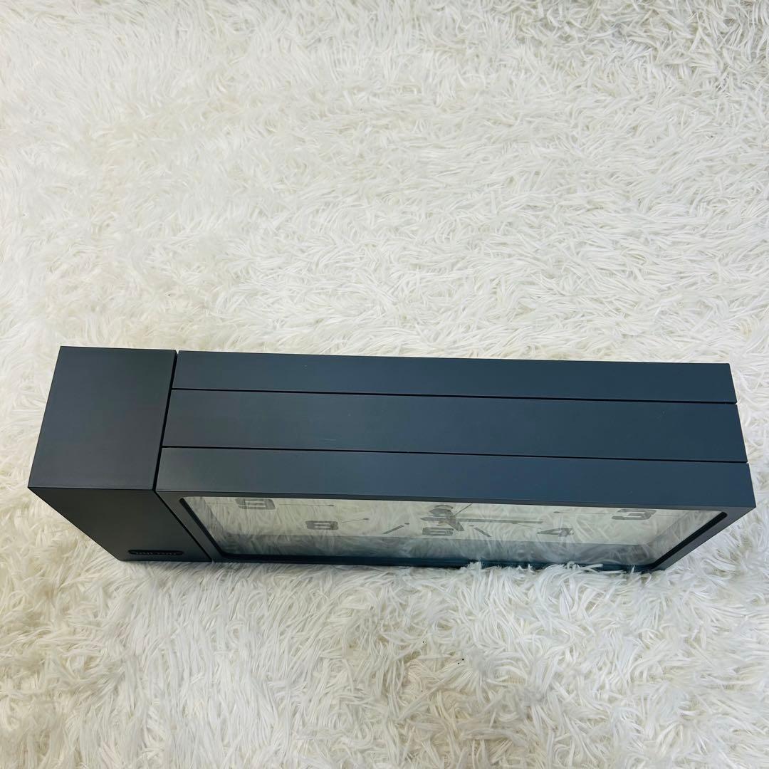 DULTON ダルトン グレー ダブルフェイスクロック レクタングル 時計