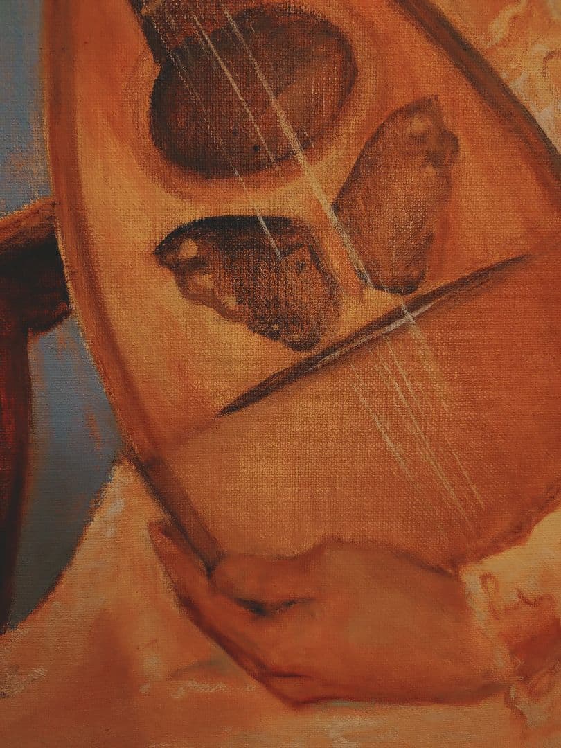 真珠夫人　肖像画　横山めぐみ　油絵　肉筆