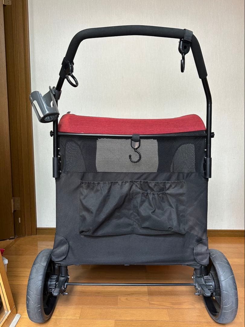 値下げ！送料込み！DOT ペットカート レッド 大型犬対応