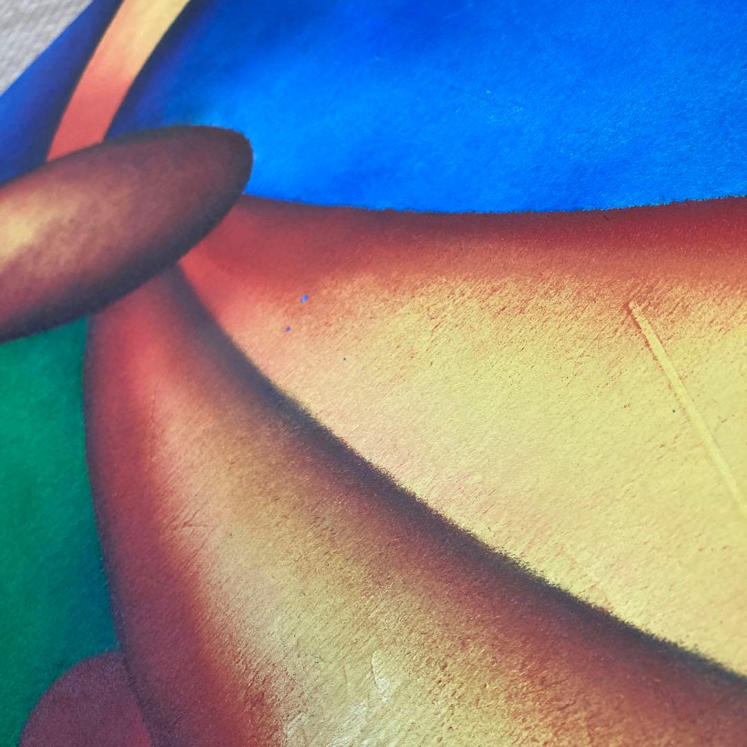 希少 古画 刀根広篤 「Ryo-Fu」 油彩画 極彩色 抽象画 F10号