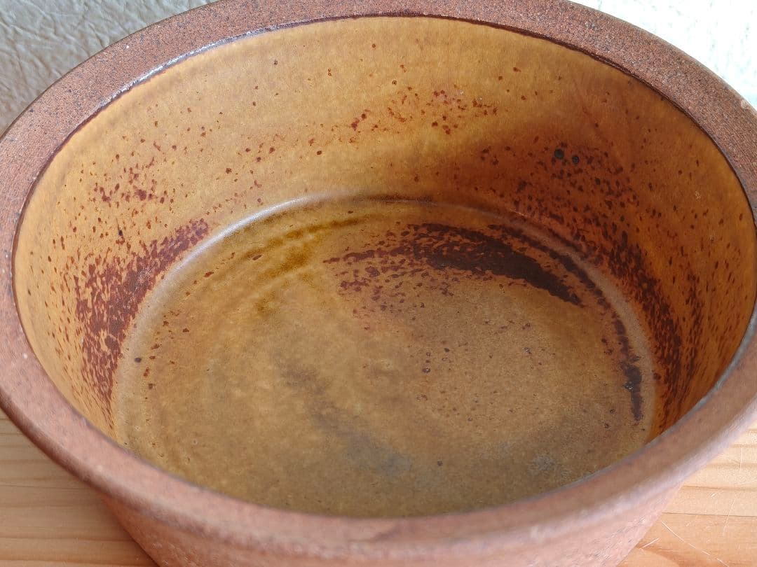 山本教行　深皿　グラタン皿　陶器　民芸　民藝　バーナード・リーチ ②　岩井窯