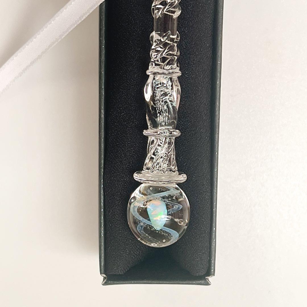 哲嗟工房 ガラスペン wizard オパール装飾付き