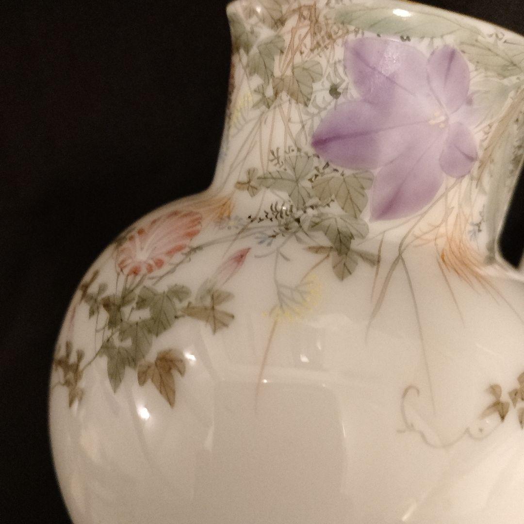 明治時代　横浜焼　井村彦次郎　朝顔　クリーマー　里帰り　輸出品