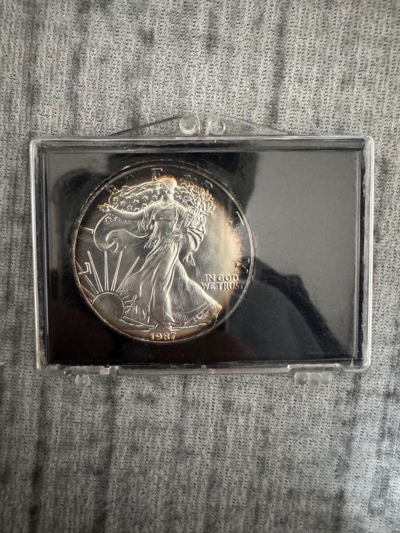 1987年　アメリカ イーグル銀貨　ケース破損