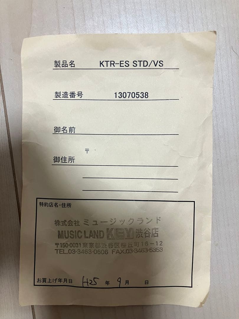 VG KTR-ES STD VS セミアコースティックギター エレキギター 中古