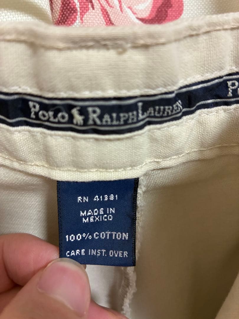 超美品 Ralph Lauren ツータック チノ アンドリュー 白 アイボリー