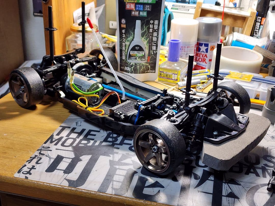 タミヤ 1/10 TT-02シャーシ フルベア 純正オプション 予備パーツ有り