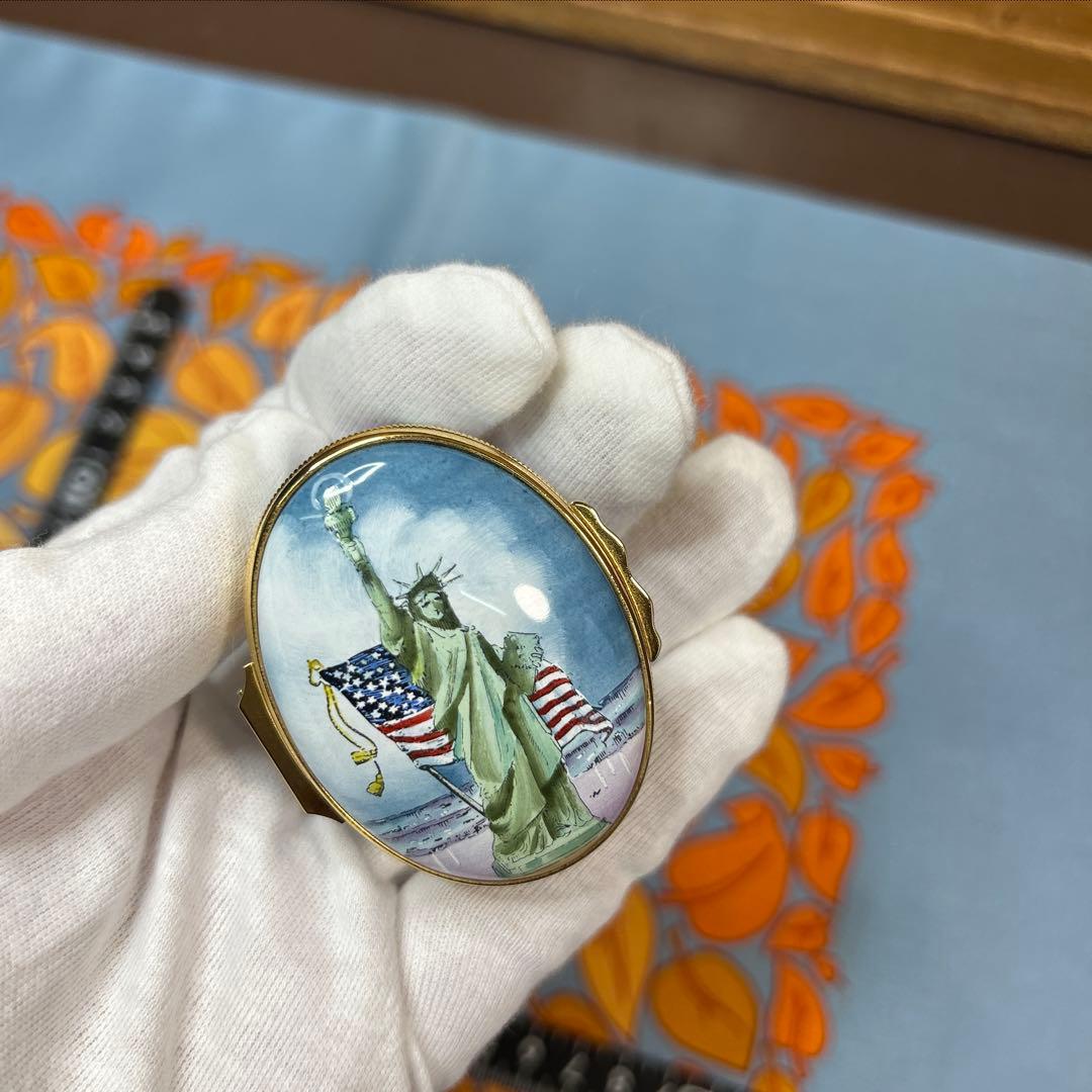 HALCYON DAYS 自由の女神像　ティファニーデザイン　小物入