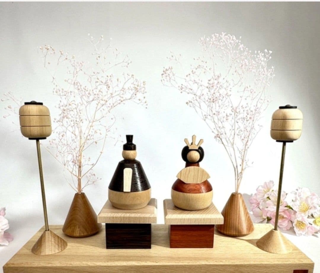 木製ひな人形セット