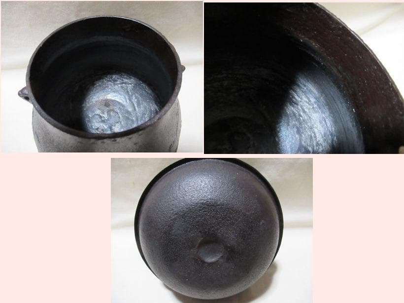 菊池正光造　茶釜　浜松文鶴首　共箱