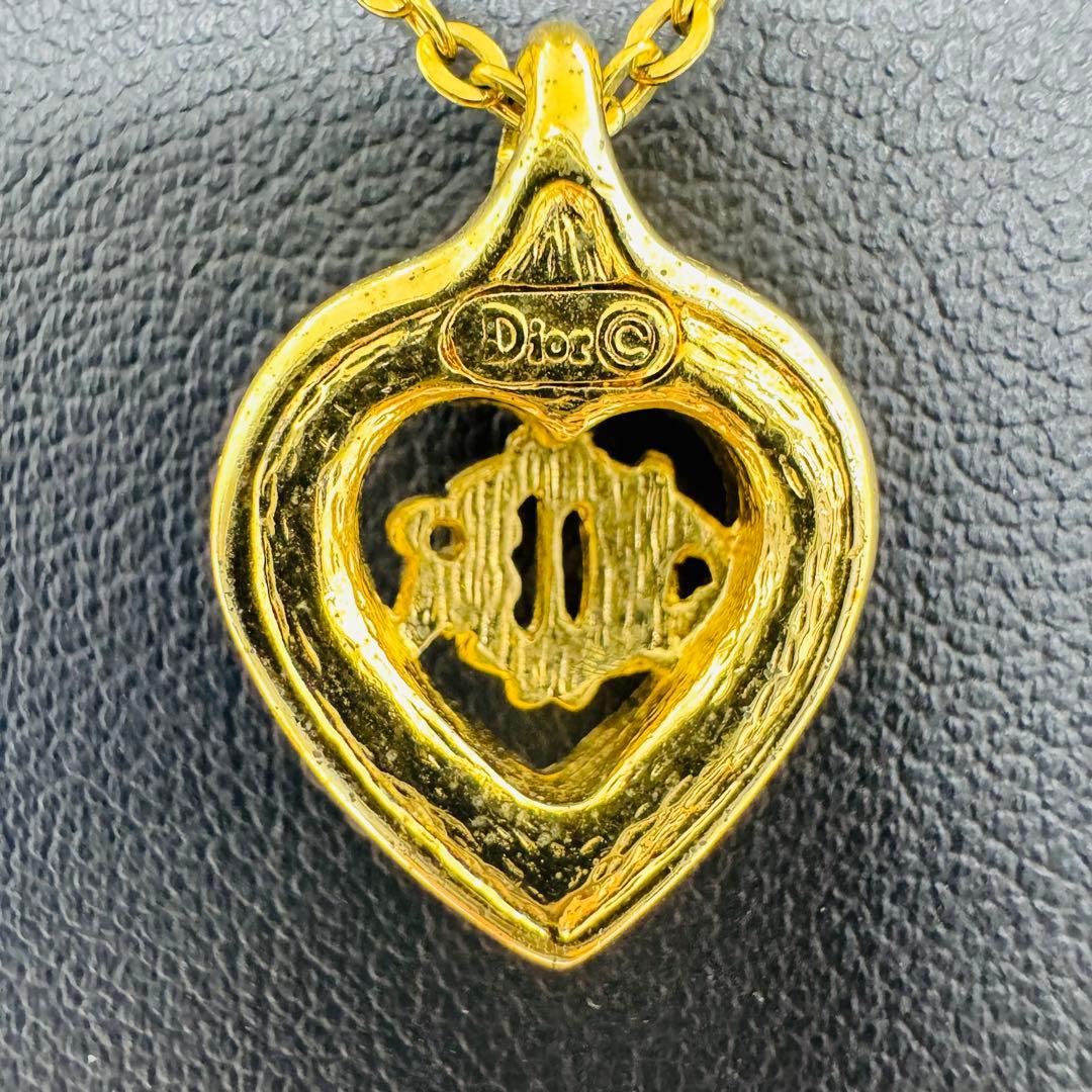 ✨Dior✨ディオール✨CD✨ハート✨ラインストーン✨ゴールド✨ネックレス✨